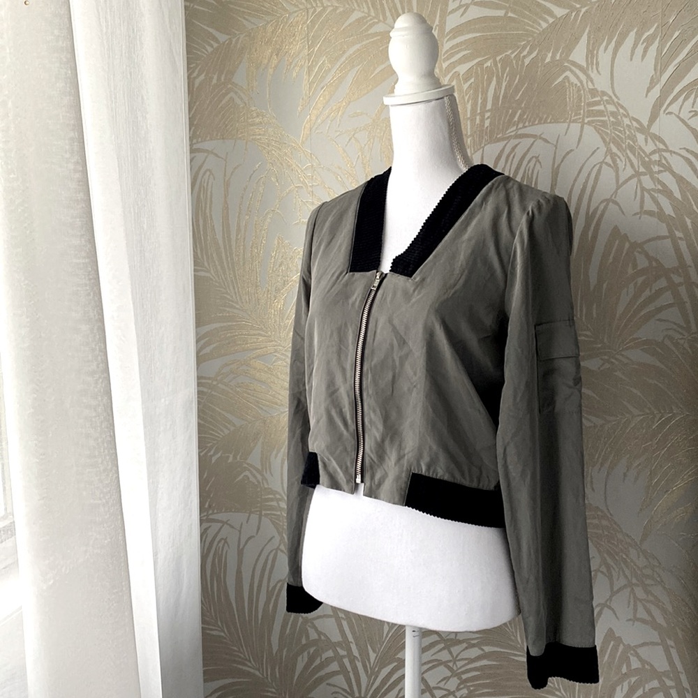 BCBGeneration Bomber Jacket Olive Green Color Size S